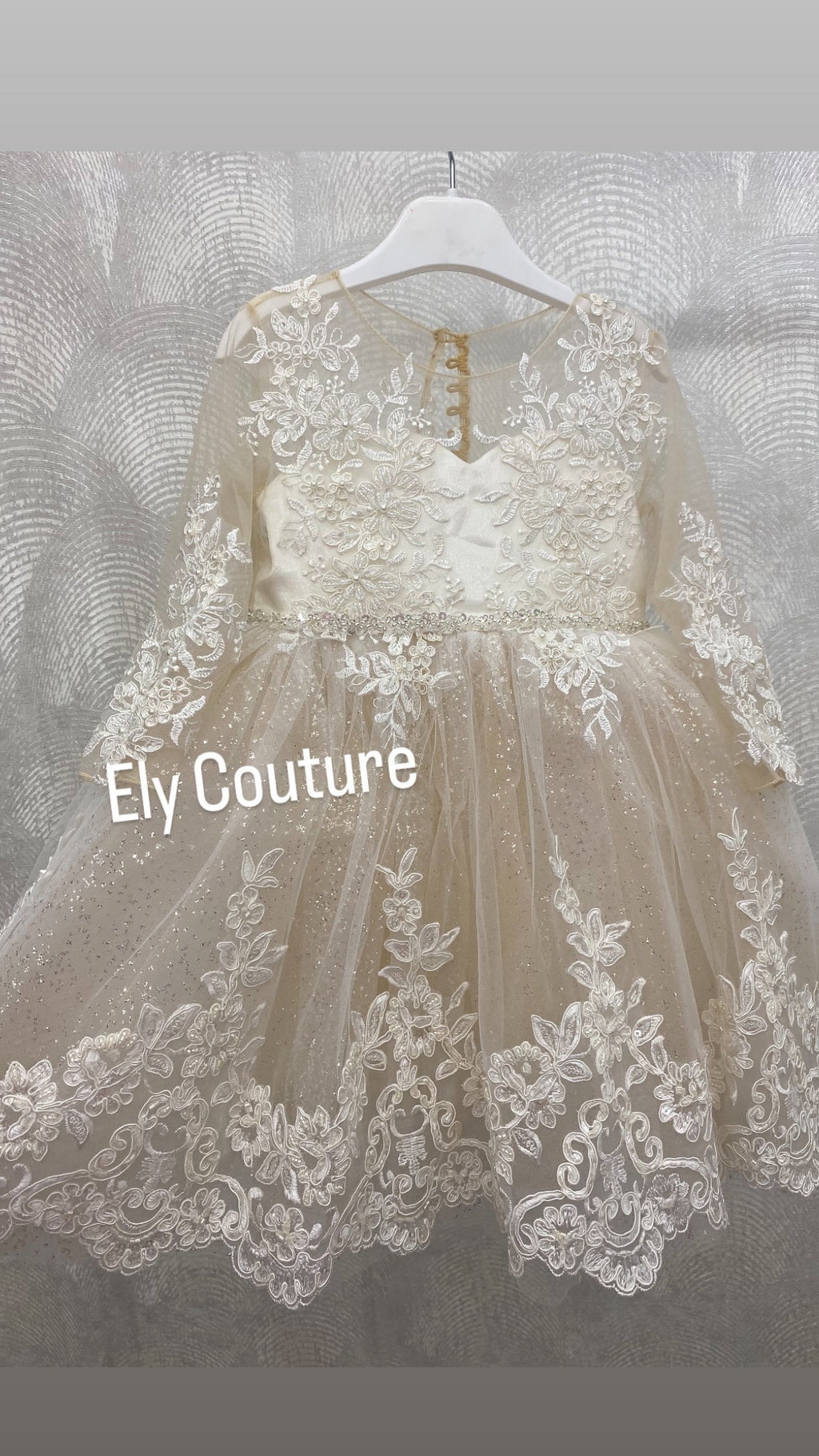 Abito flowers champagne