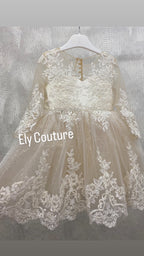 Abito flowers champagne