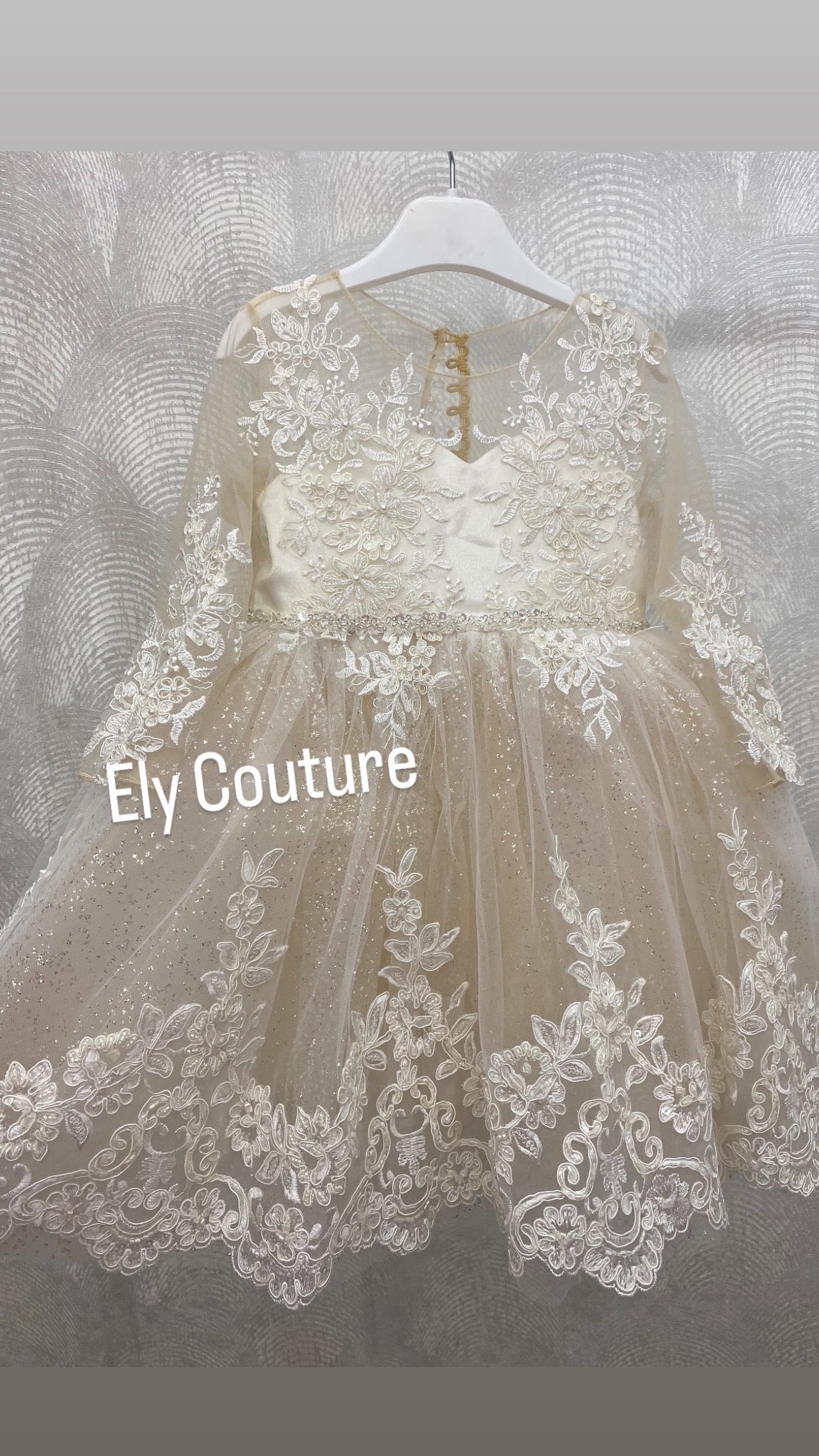 Abito flowers champagne