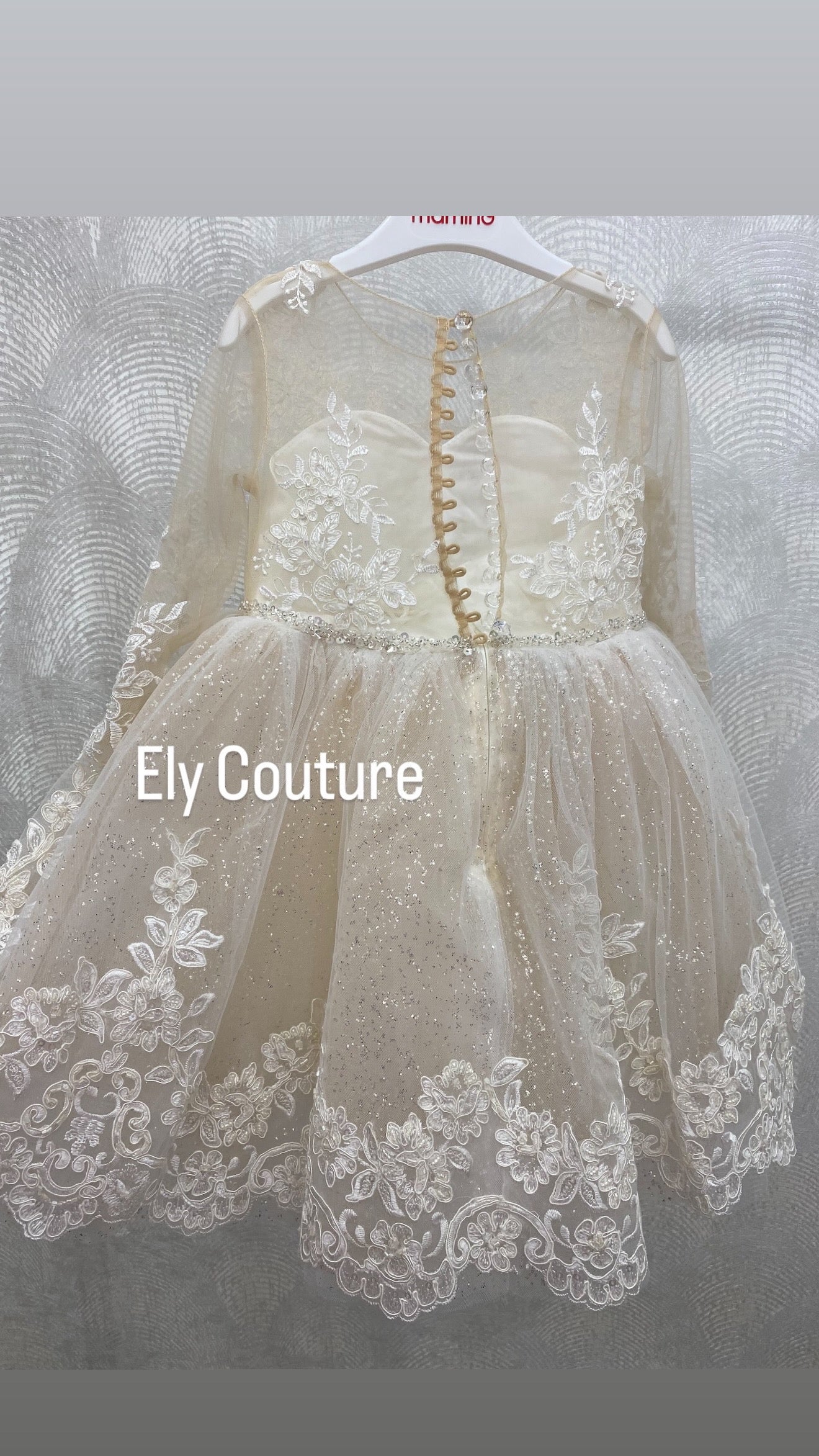 Abito flowers champagne