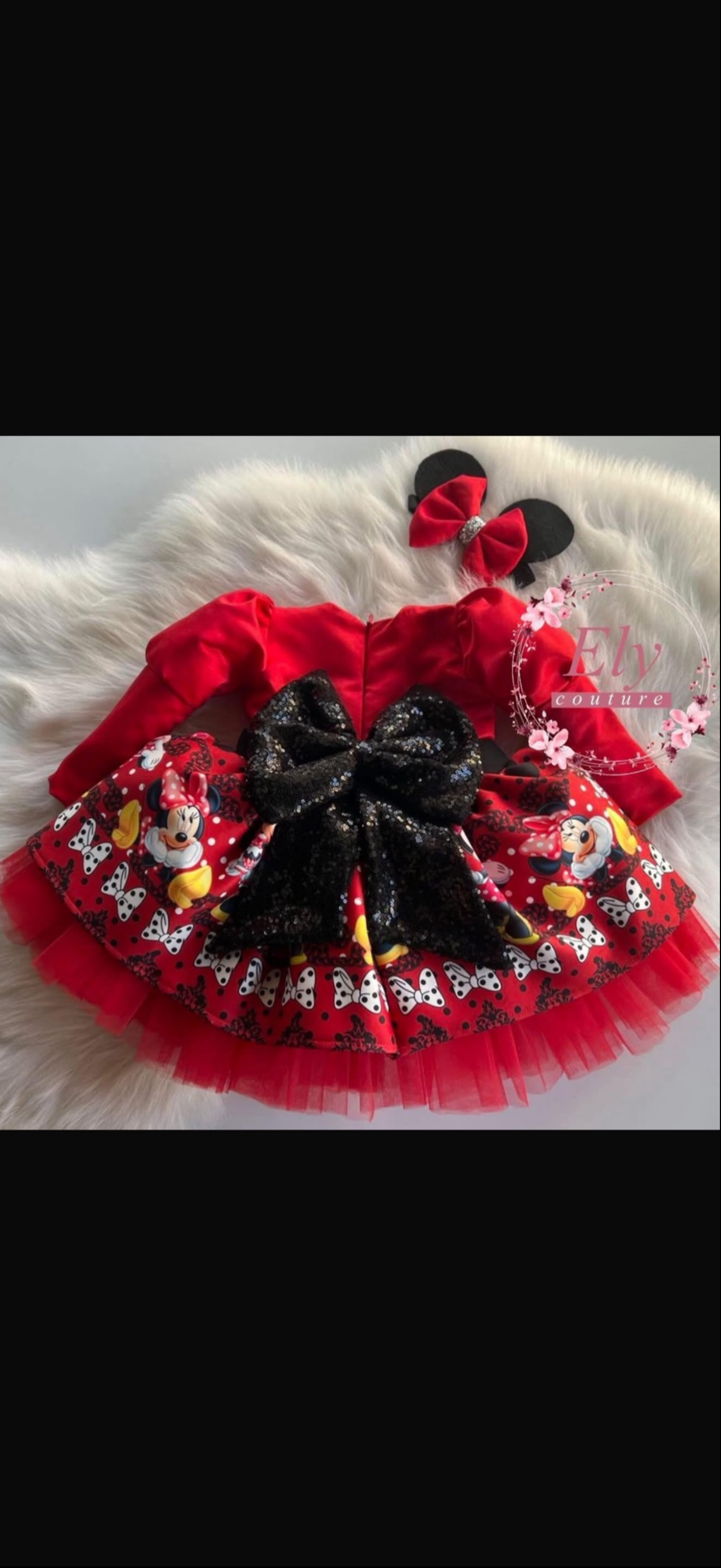 Minnie Black Red  abito a tema