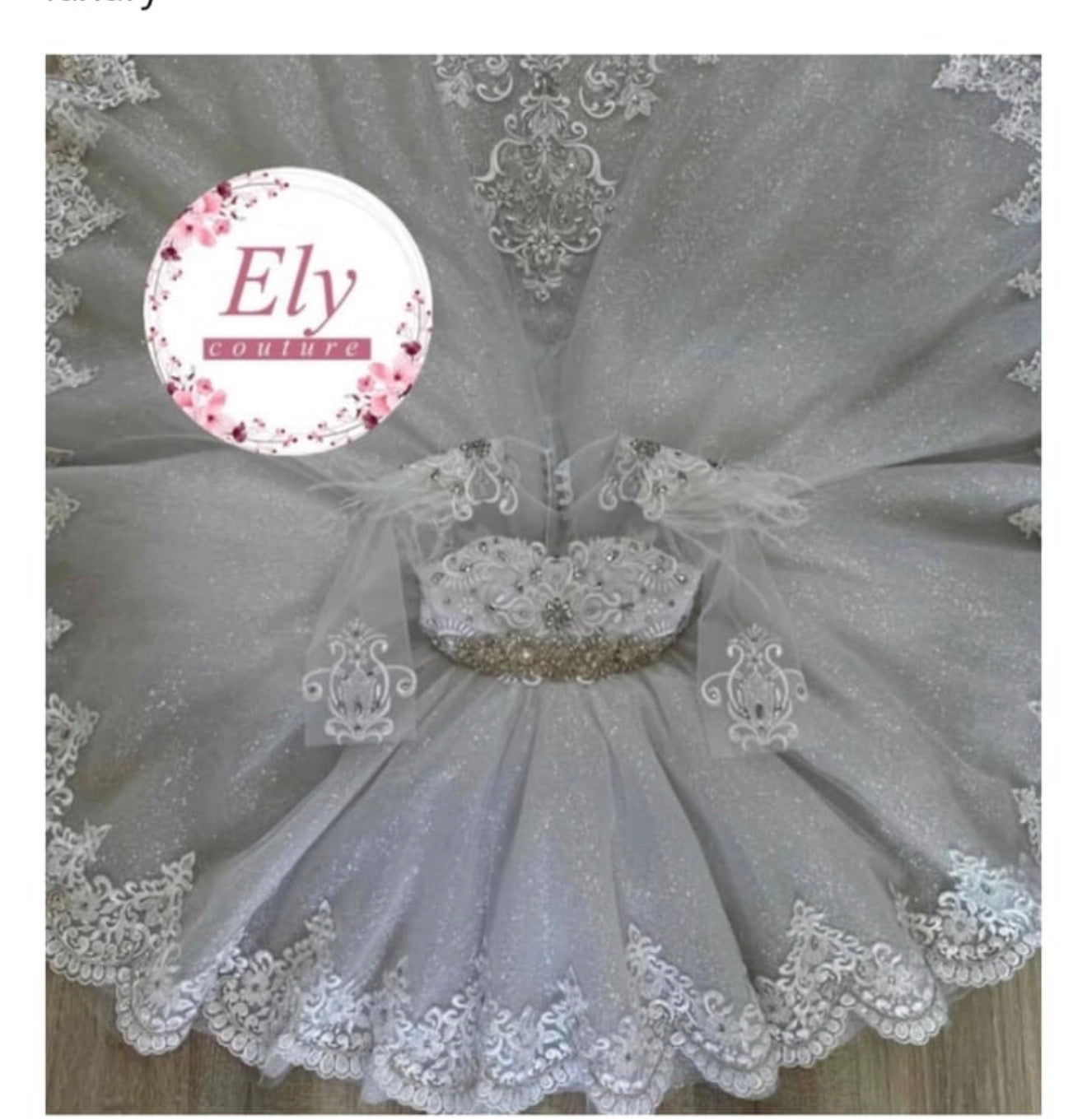 Abito Joel glitter Strong piume