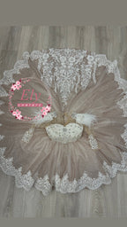 Abito Joel glitter Strong piume