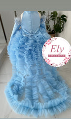 Abito Frozen con doppia Gonna lunga