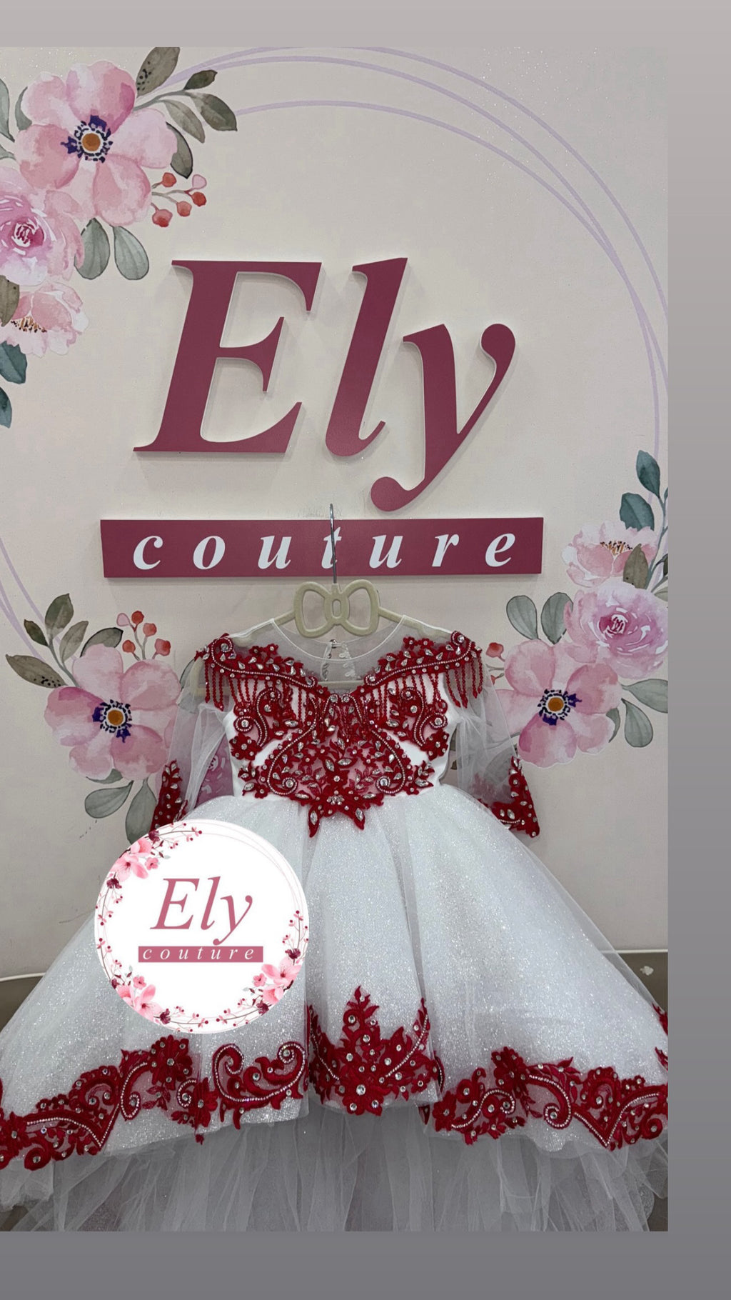 Abito Crystal White Red