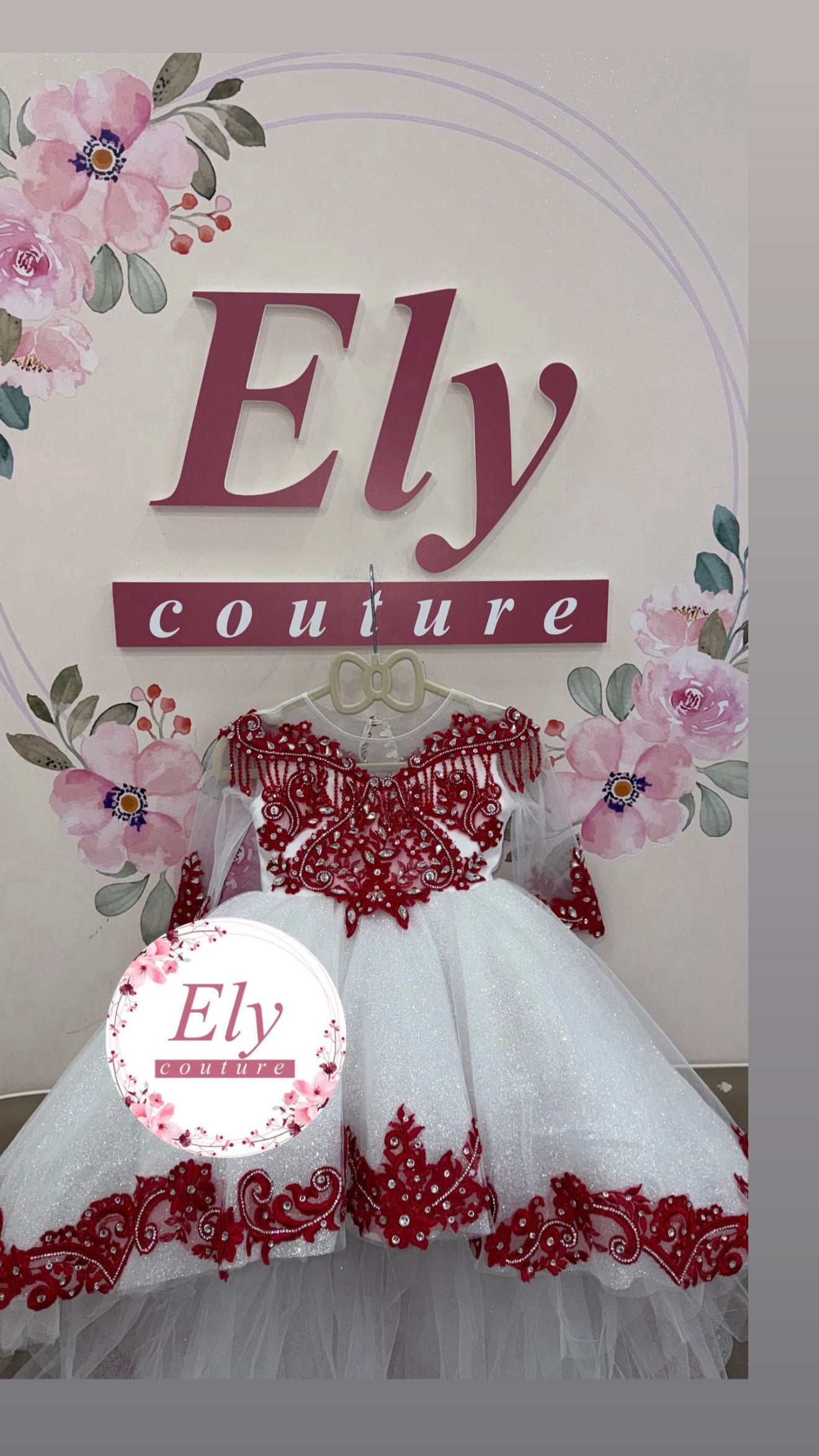 Abito Crystal White Red